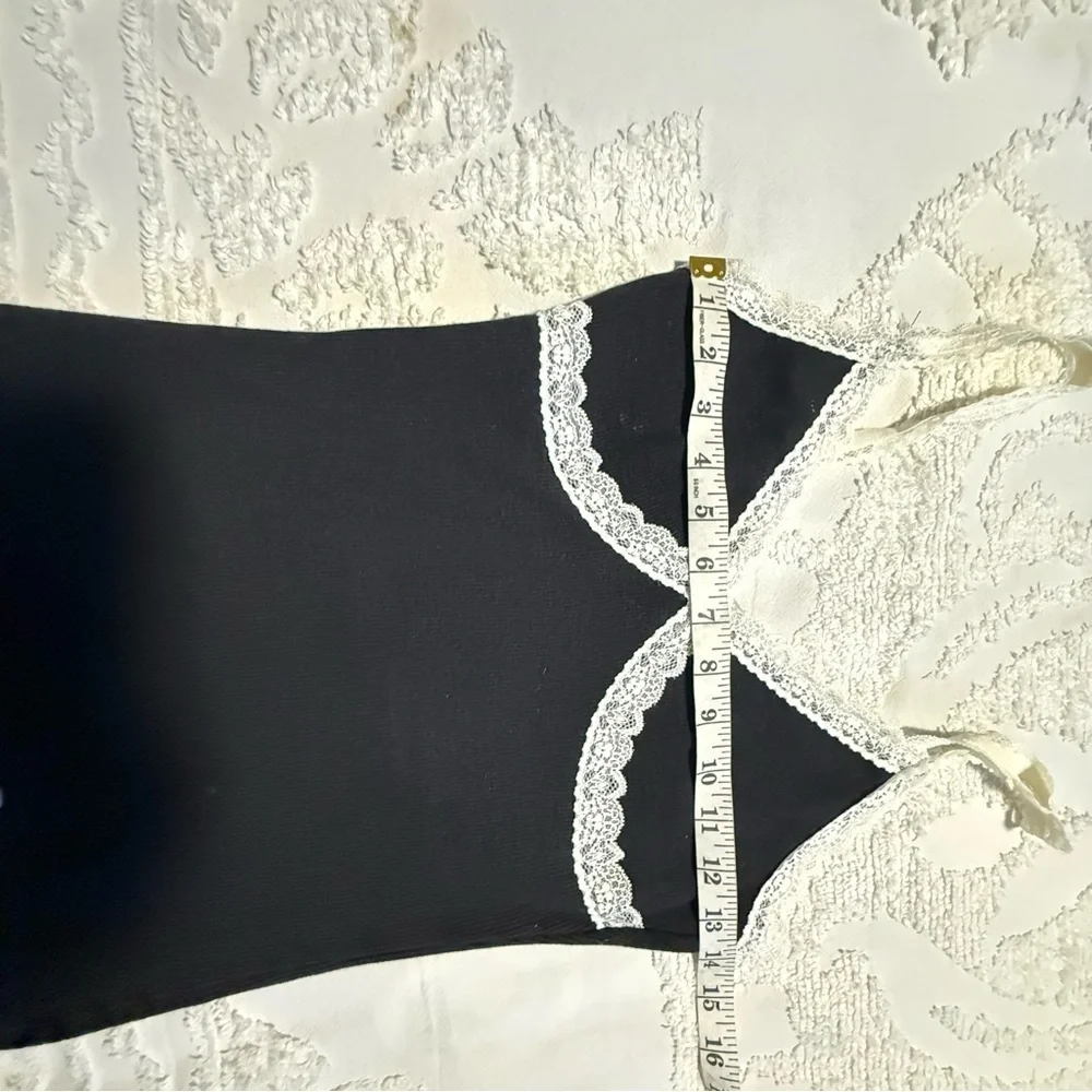 Garage Black Chemise with White Lace Size Xs